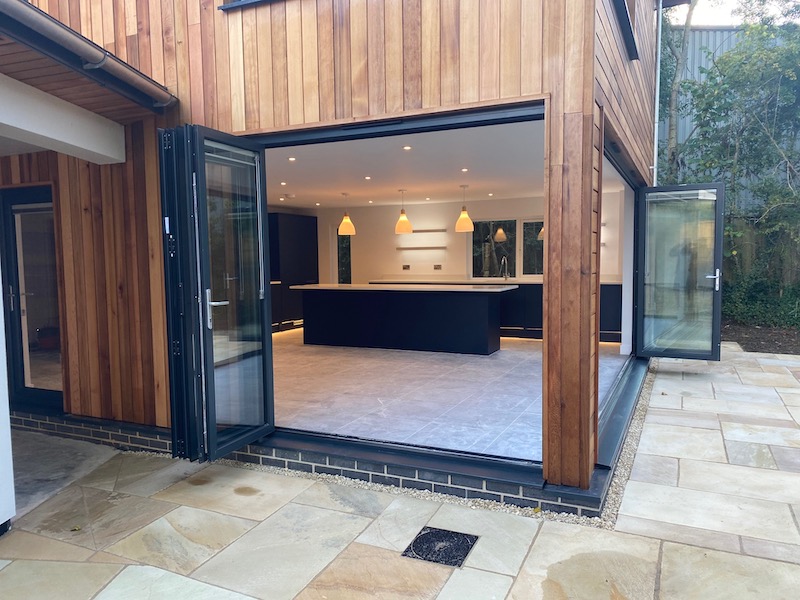 Kitchen of timber-frame new build in Frome